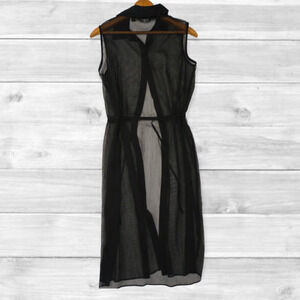 G by Giuliana Women's Black Sheer Tunic Coverup-‎ Size S